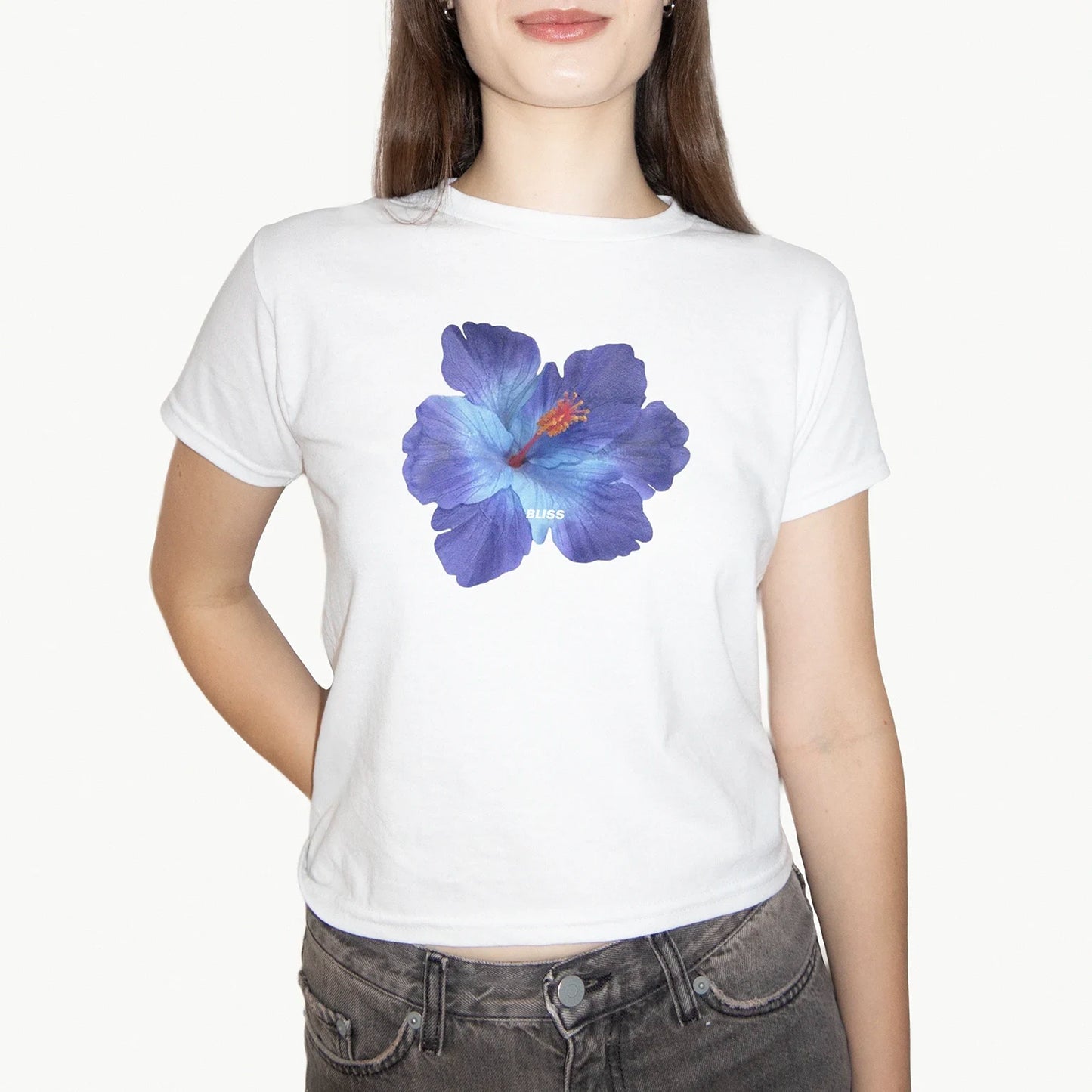 'BLUE HIBISCUS' BABY TEE