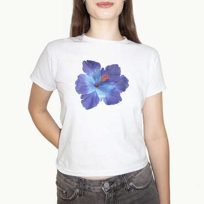 'BLUE HIBISCUS' BABY TEE