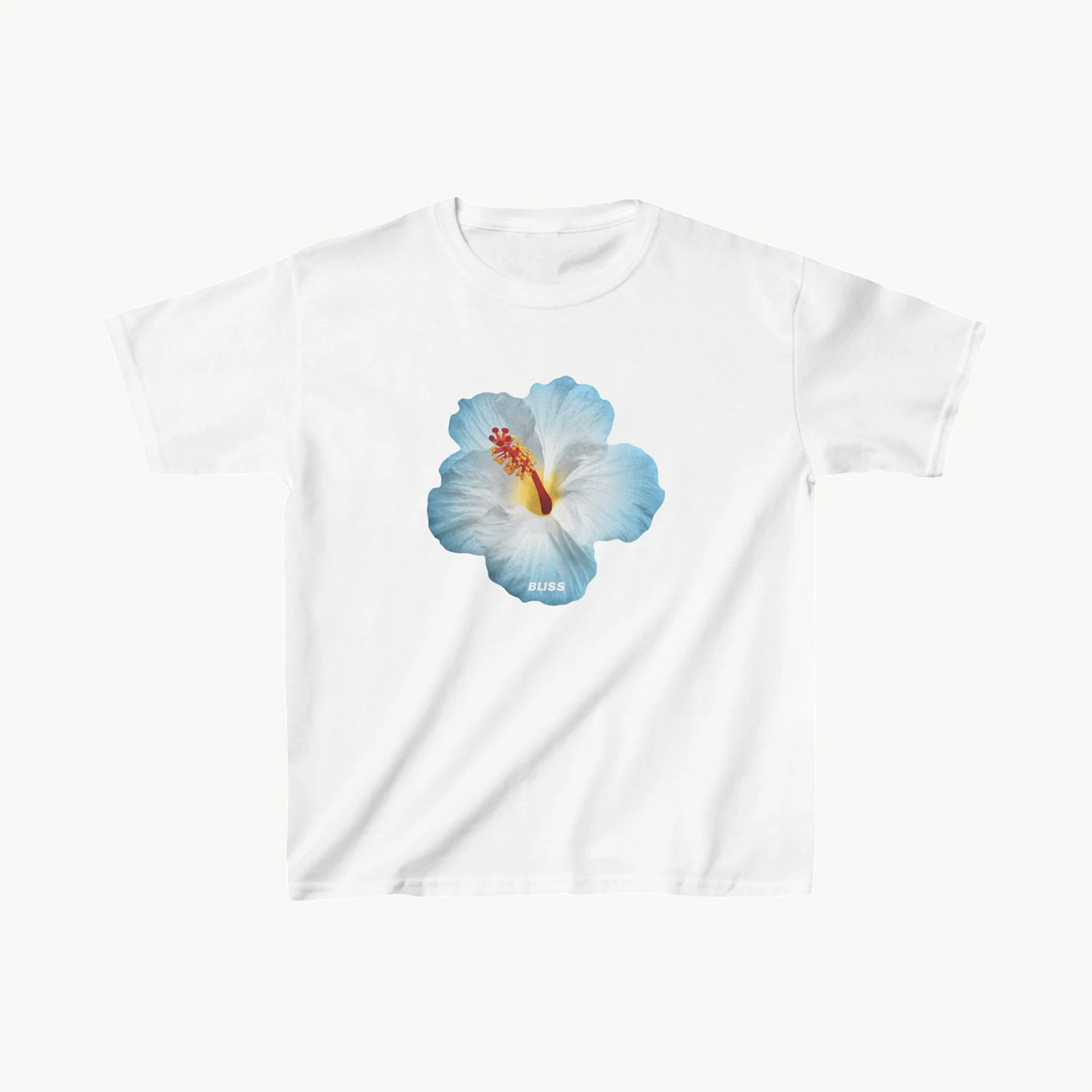 'LIGHT BLUE HIBISCUS' BABY TEE