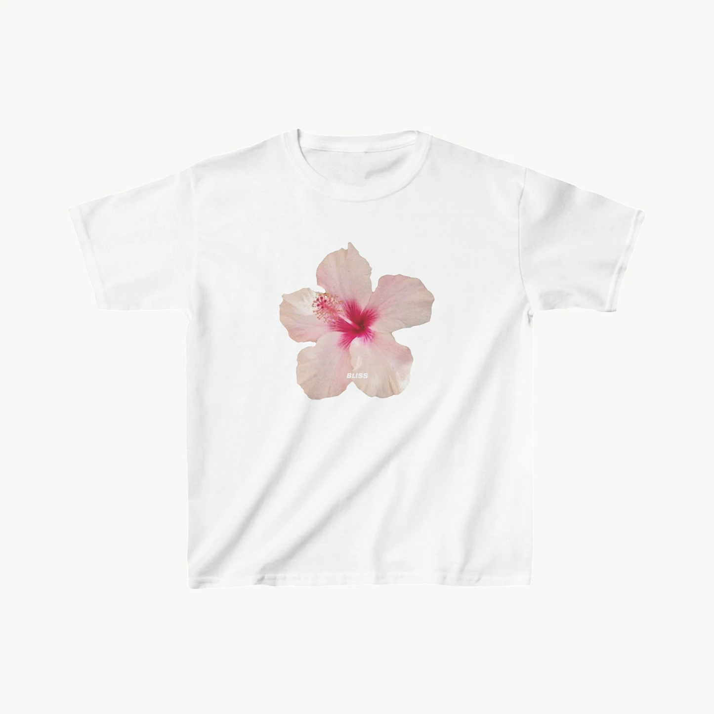 'WHITE HIBISCUS' BABY TEE