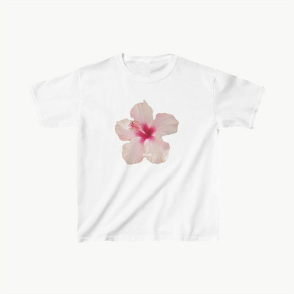 'WHITE HIBISCUS' BABY TEE