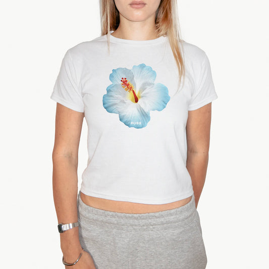 'LIGHT BLUE HIBISCUS' BABY TEE